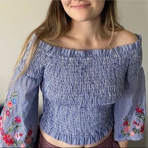 Off the Shoulder Crop Top